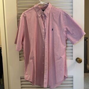 Ralph Lauren Size Large red and white striped shirt. Classic fit